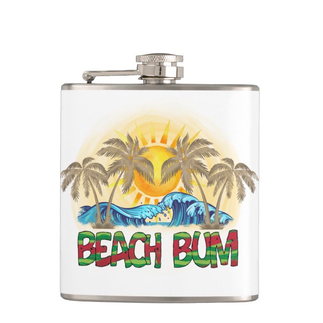 Beach Bum | Vattenmelon, Vinkara havet och tropisk Fickplunta (Framsidan)