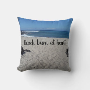 Beach bum vid hjärta dekorativ kudde