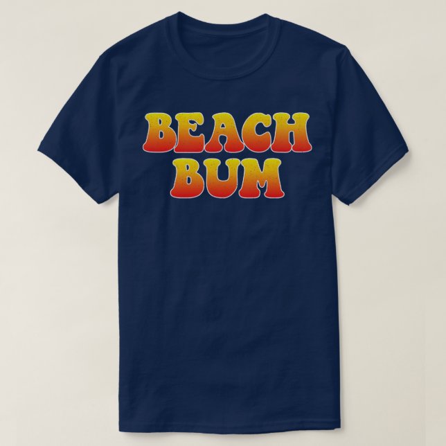 Beach Bum Vintage Distress T Shirt (Design framsida)
