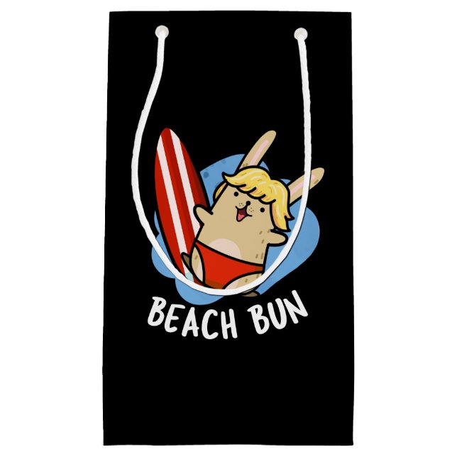 Beach Bun Funny Bunny Pun Mörk BG (Framsidan)
