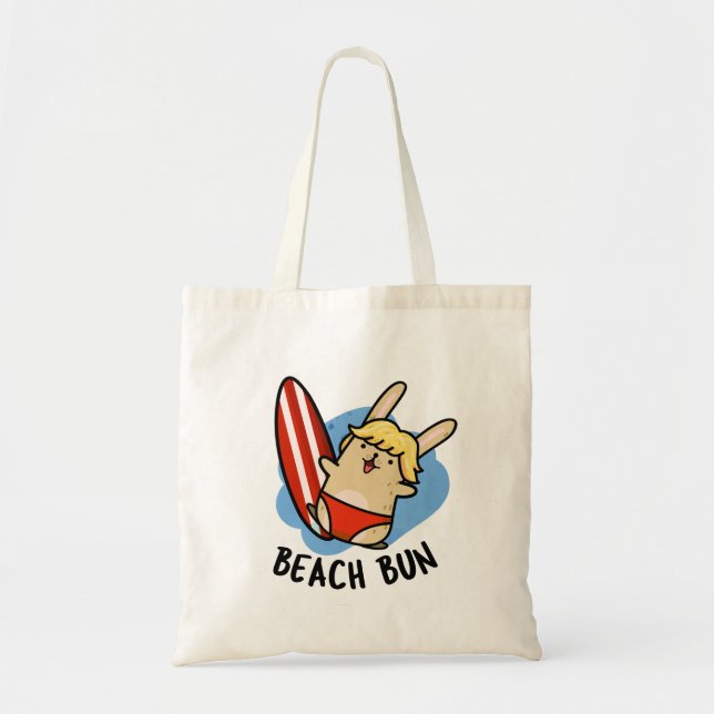 Beach Bun Funny Bunny Pun Tygkasse (Framsidan)