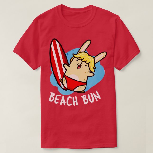 Beach Bun Funny Bunny Puns T Shirt (Design framsida)
