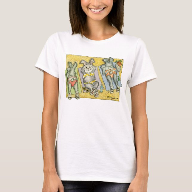 Beach Bunnies Anpassningsbar T-Shirt/Apparatur Tee (Framsida)