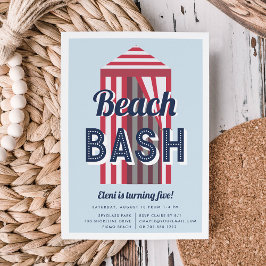 Beach Cabana Födelsedagsfest inbjudan