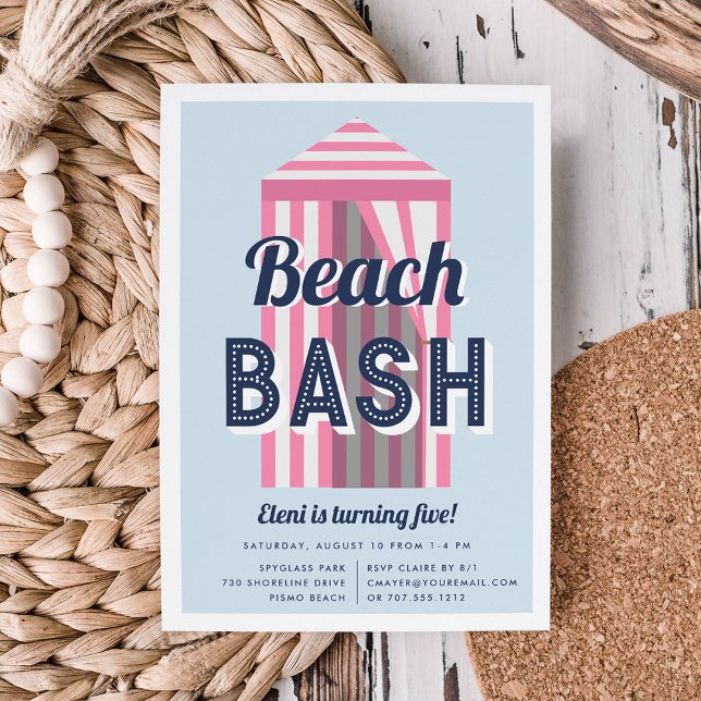 Beach Cabana Födelsedagsfest inbjudan (Skapare uppladdad)