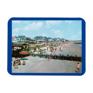 Beach, Cape May NJ, Vintage Postcard Magnet
