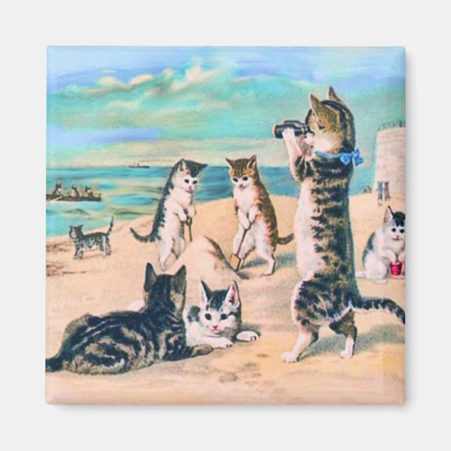 Beach Cats Magnet (Framsidan)