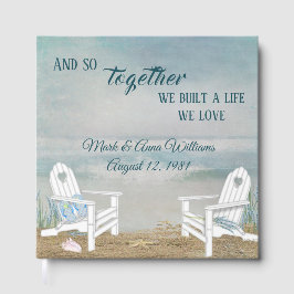Beach Chairs Wedding Vow Renewal Gästböcker