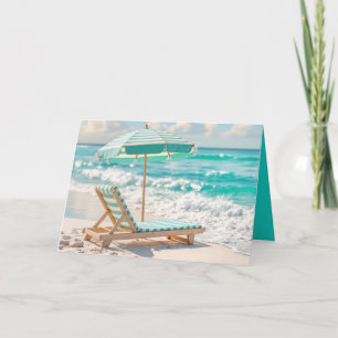 Beach Chaise Lounge on White Sand Kort