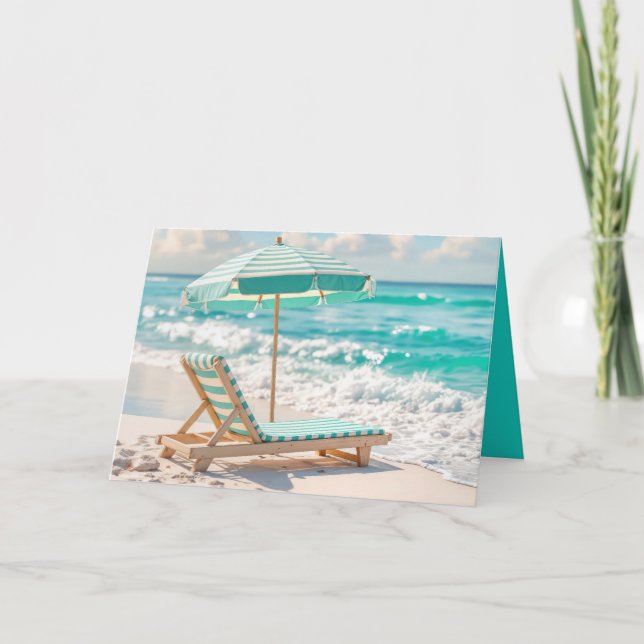 Beach Chaise Lounge on White Sand Kort (Framsida)