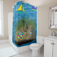 Beach childrys showercurtain-barn
