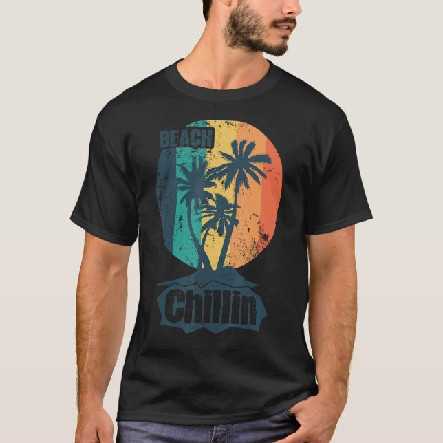 Beach Chillin hängde ut på Beach T Shirt (Framsida)