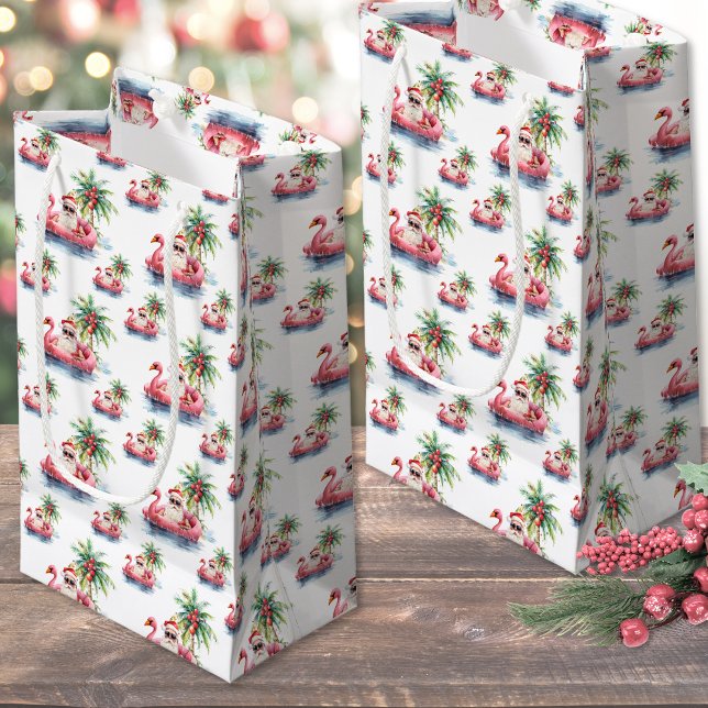 Beach Christmas (Santa Beach Christmas Small Gift Bag)