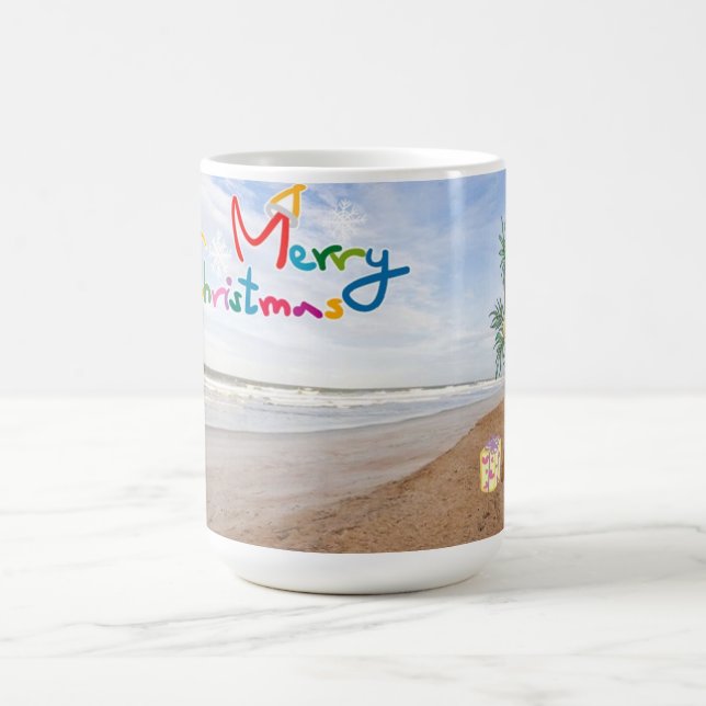BEACH CHRISTMAS CHRISTMAS CLOCK KAFFEMUGG (Center)