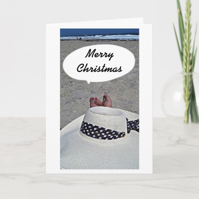 ***BEACH CHRISTMAS GREETINGS*** KORT (Framsida)