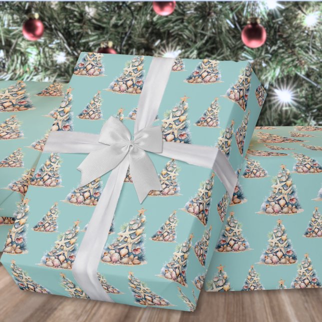 Beach Christmas Presentpapper (Beach Christmas Wrapping Paper )