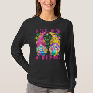 Beach-citat för kvinnor och flip flop Girls, somma T Shirt