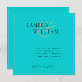 Beach Classic Turcos Guld Bröllop Square