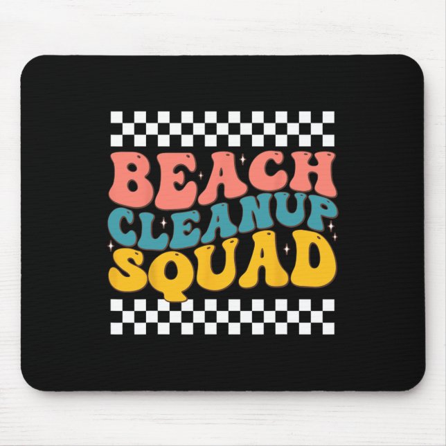 Beach Cleanup Squad Groovy Retro Design for Earth Musmatta (Framsidan)