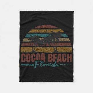 Beach Coastal City Vacation Souvenir Cocoa Beach Fleecefilt
