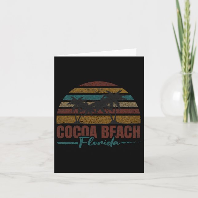 Beach Coastal City Vacation Souvenir Cocoa Beach Kort (Framsida)