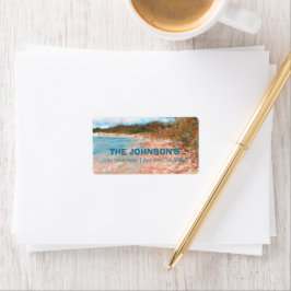 Beach Coastal Michigan Shoreline Anpassningsbar La Adressetikett