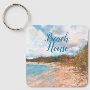 Beach Coastal Michigan Shoreline Art Nyckelring
