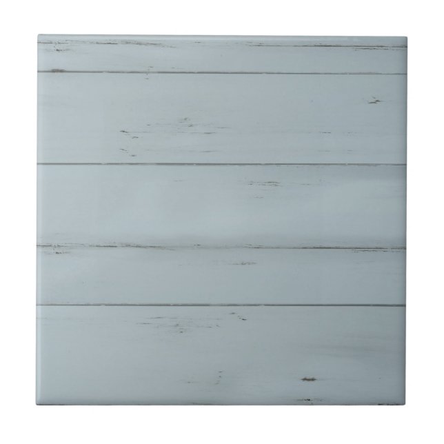 Beach Coastal Ocean Matching Dusty Blue Wood Kakelplatta (Framsidan)