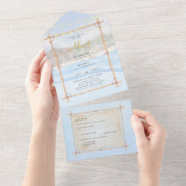 Beach Coastal Strings Ljus Bröllop OSA MENU