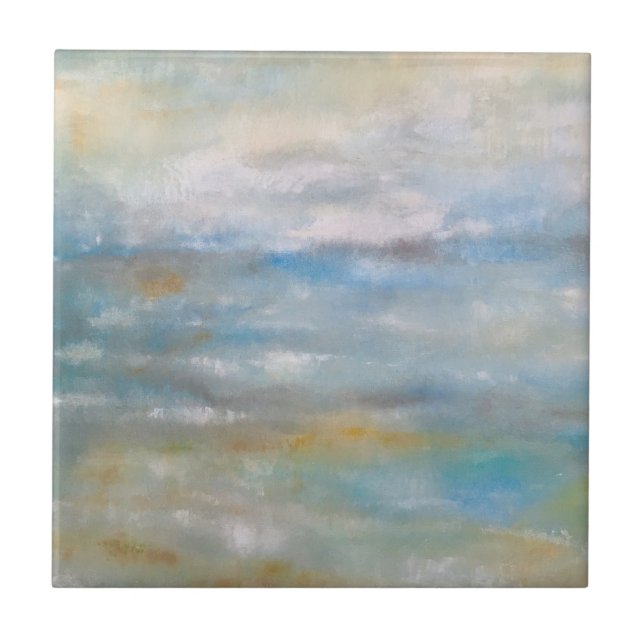 Beach Coastal Themal Abstrakt Beach Art Kakelplatta (Framsidan)