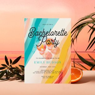 Beach & Cocktail Bachelorette Party Inbjudningar