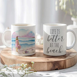 Beach Coffee Mugg - Valentines day Gift för hennes