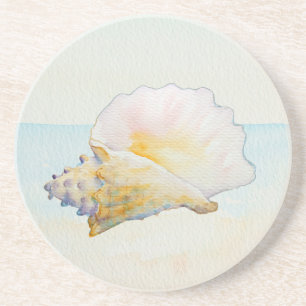 Beach Conch Snäcka Nautical Ocean Underlägg