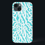 Beach Coral Reef Mönster Nautical White Blue<br><div class="desc">Detta söt hav/strandinspirerade upprepande nautiska mönster liknar en knivhuggen korallrev i vitt på en bänk - blå bakgrund. Elegantens korallrevsutformning i original görs med stencil. Färg i blått påminner om ljusa, tydliga tropiska hav. Denna enkla och moderna utformning är perfekt för ett kust-/strandhustema. "Anpassa" om du vill justera bakgrunden till...</div>