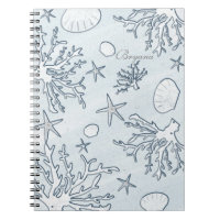 Beach Coral Reef Sea Shell & Starfish Anteckningsb