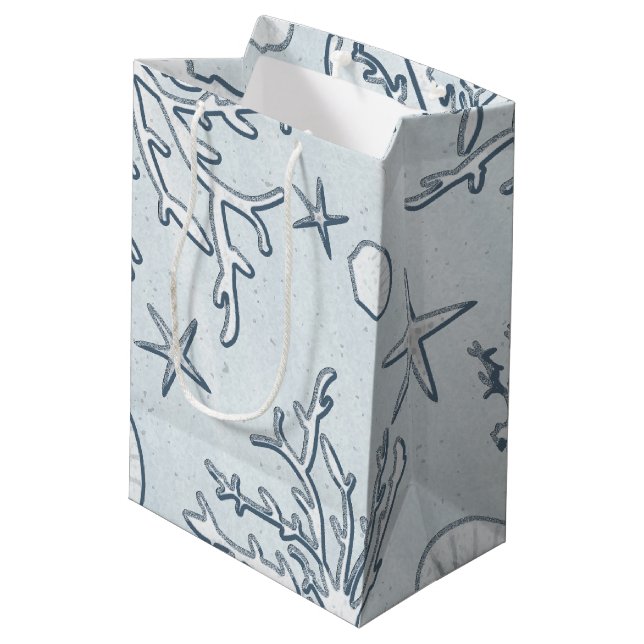 Beach Coral Reef Sea Snäcka & Starfish Gift Bag (Baksidan Vinklad)