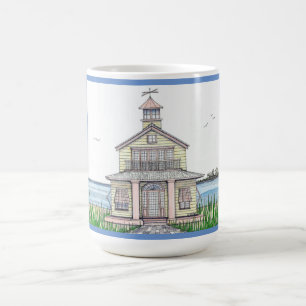 Beach Cottage Blue 15oz kaffe mugg