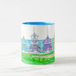 Beach Cottage Blue Mugg