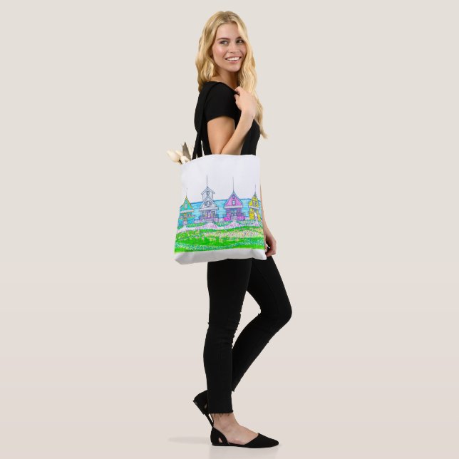 Beach Cottage Tote Bag Tygkasse (På modell)