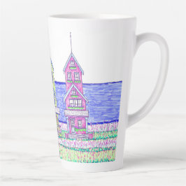 Beach Cottage Trio Large Latte Mugg