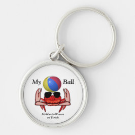Beach Crab, My Boll, MeWarriorWoman på Twitch Rund Silverfärgad Nyckelring