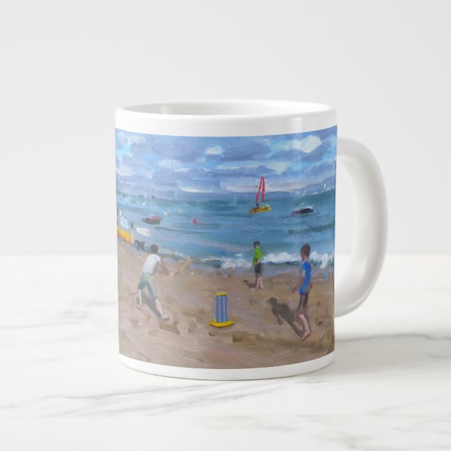 Beach cricket Abersoch 2013 Jumbo Mugg (Framsida höger)