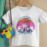 Beach Cruise Family Reunion Cute Anpassningsbar Tr T Shirt<br><div class="desc">Coola som motsvarar t-shirts för familjesemester för småbarn till bära på en ökryssning. Det är vackert handflatan träd framför en söt strandsolnedgång. Perfekt anpassningsbar barngarantier för sommaren resa till havs. Anpassa med ditt namn.</div>