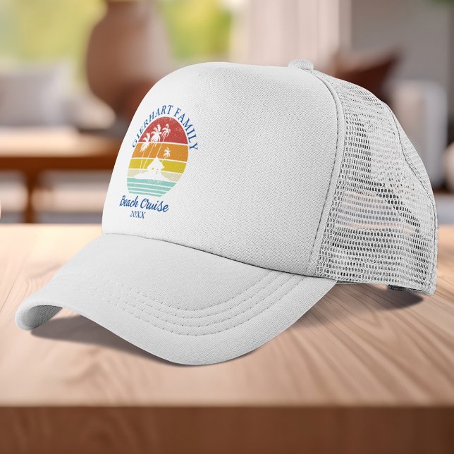 Beach Cruise Family Reunion Matching Retro Keps (Beach Cruise Family Reunion Matching Retro Trucker Hat)