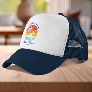Beach Cruise Family Reunion Retro Matching Keps