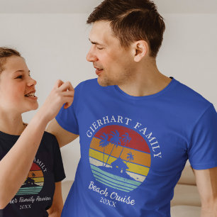 Beach Cruise Family Reunion Retro Matching T Shirt