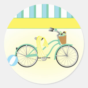 Beach-cykel Runt Klistermärke