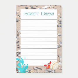 Beach-dagar Post-it Block