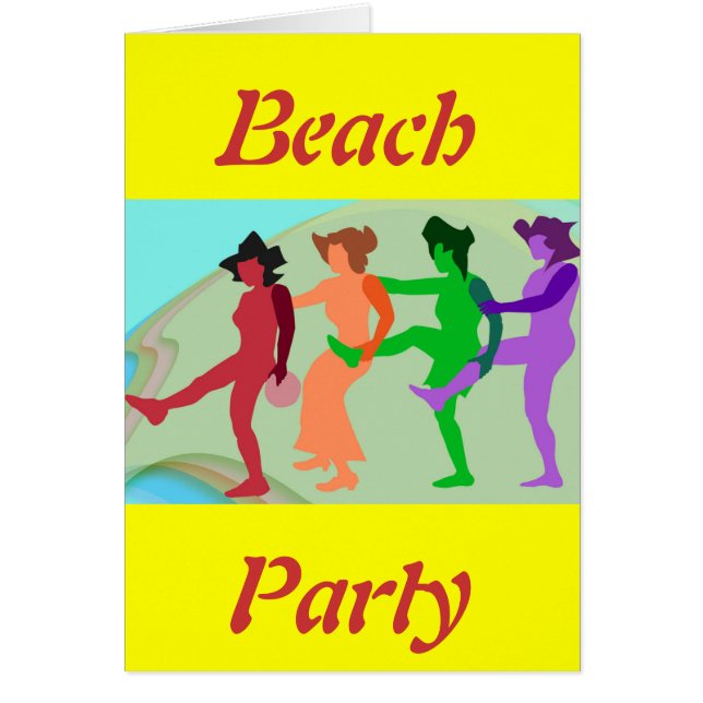 Beach Dance Hälsningskort (Framsidan)