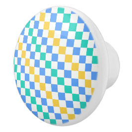 Beach day diagonal checkerboard pattern knopp